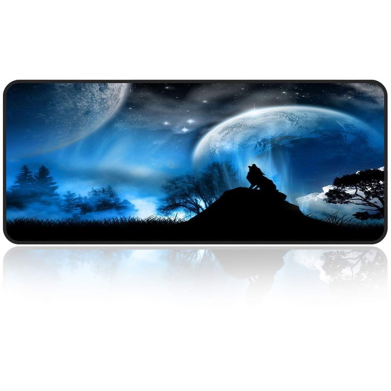 Qisan Large Gaming Mouse Pad Extended Size Mousepad for Computer Desktop PC Laptop 31.5"x11.8"x0.15" Keyboard Pad Desk Pad with Anti-Slip Rubber Base | Large Desk Mat for Keyboard and Mouse-3PCS Combo - Image 2